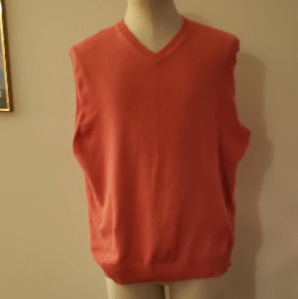 Salmon/ orange sweater vest